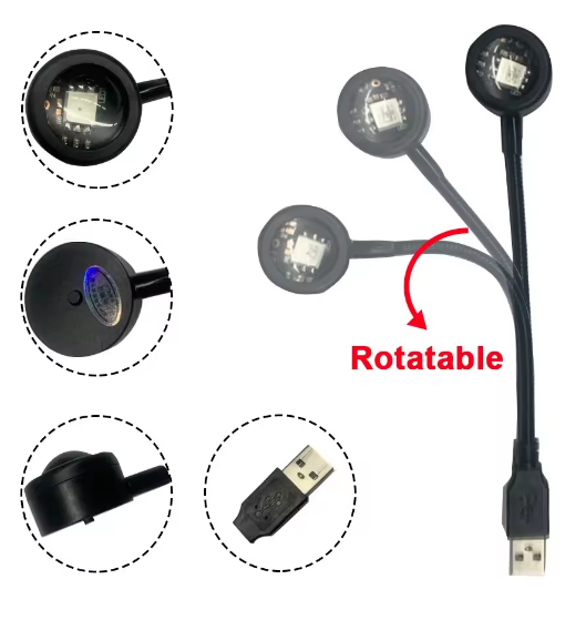 Luce Sunset USB LED - Proiettore Tramonto Atmosfera 7 Colori