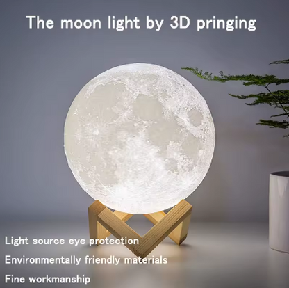 Lampada Lunare 3D Stampata - LED RGB 16 Colori con Telecomando