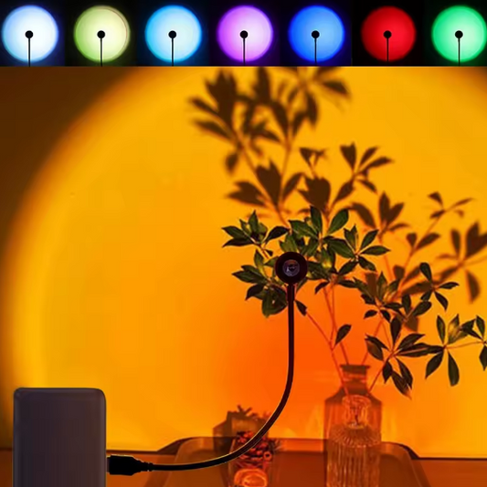 Luce Sunset USB LED - Proiettore Tramonto Atmosfera 7 Colori